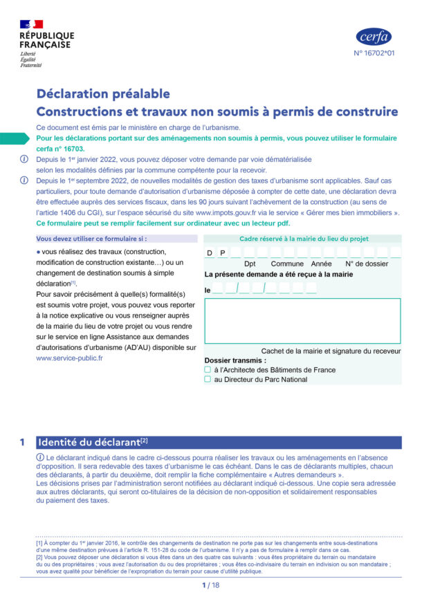 Déclaration de travaux